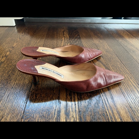 Manolo Blahnik snake skin shoes - Picture 1 of 3